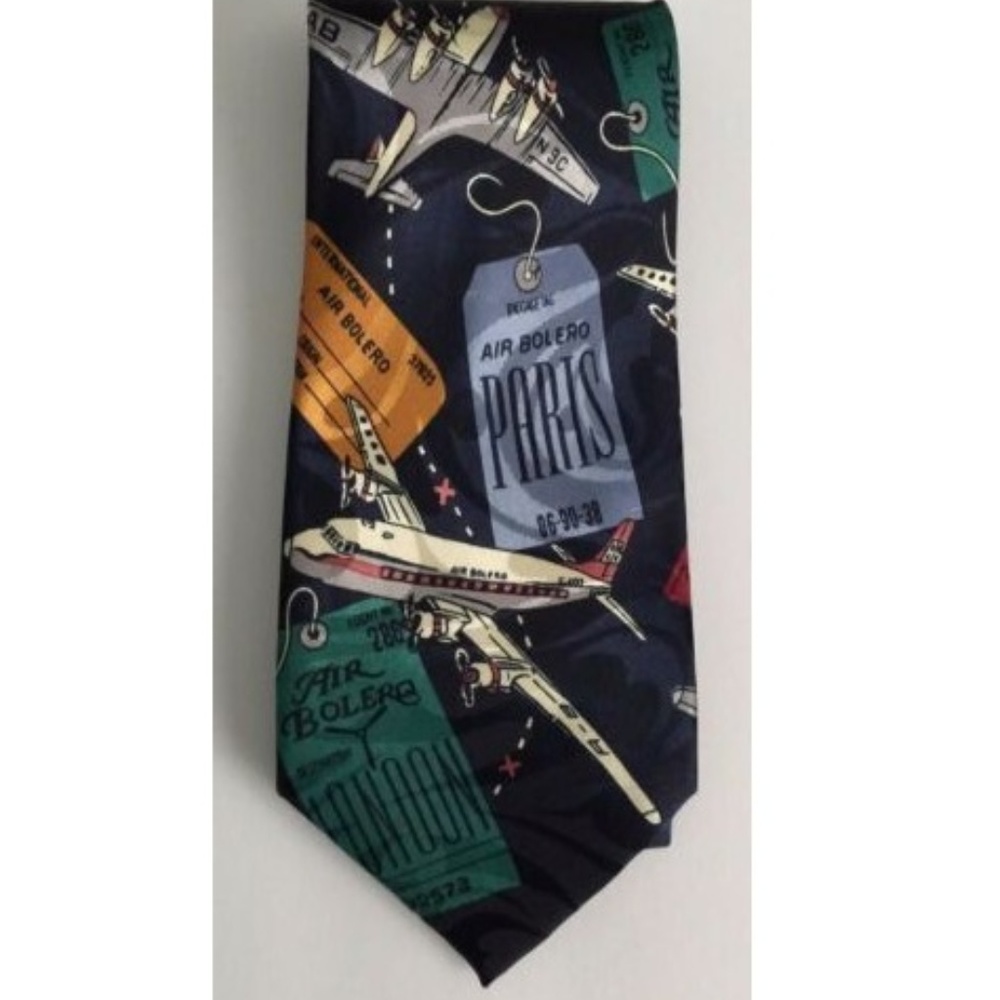 Renaissance Hand Made Neck Tie Travel Theme